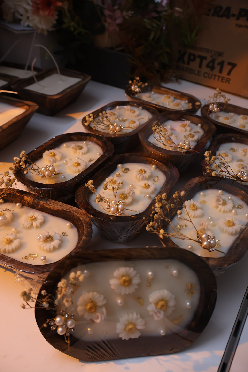 Wooden Block Candles